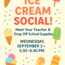 Ice Cream Social / Meet the Teachers